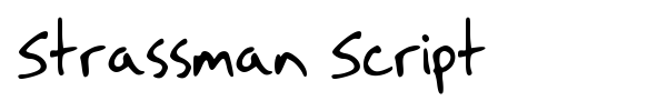 Strassman Script font preview